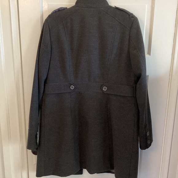 Women's H&M Dark Grey Military Style Winter Coat with stand up collar size 12 - Picture 8 of 8